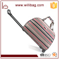 Customized Polyester Vintage Trolley Travel luggage bags cases